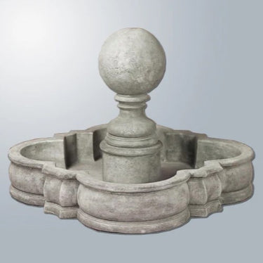 Giannini Garden Sfera Sphere Stone Outdoor Water Fountain